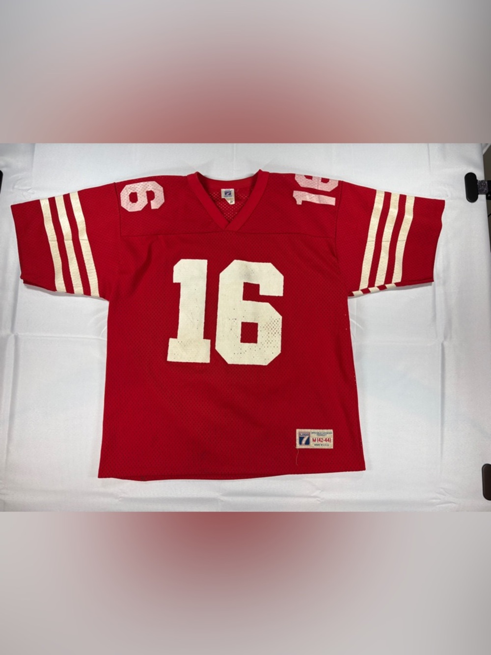 Vintage Joe Montana 49ers Jersey Red NFL Throwback